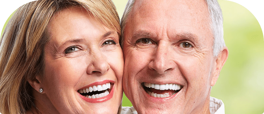 old couple after dental treatment